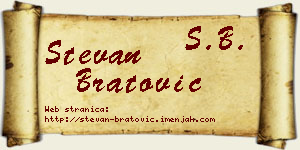 Stevan Bratović vizit kartica